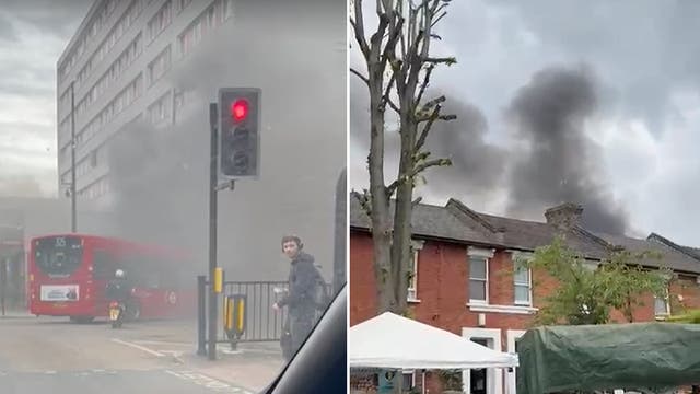 <p>East London fire</p>