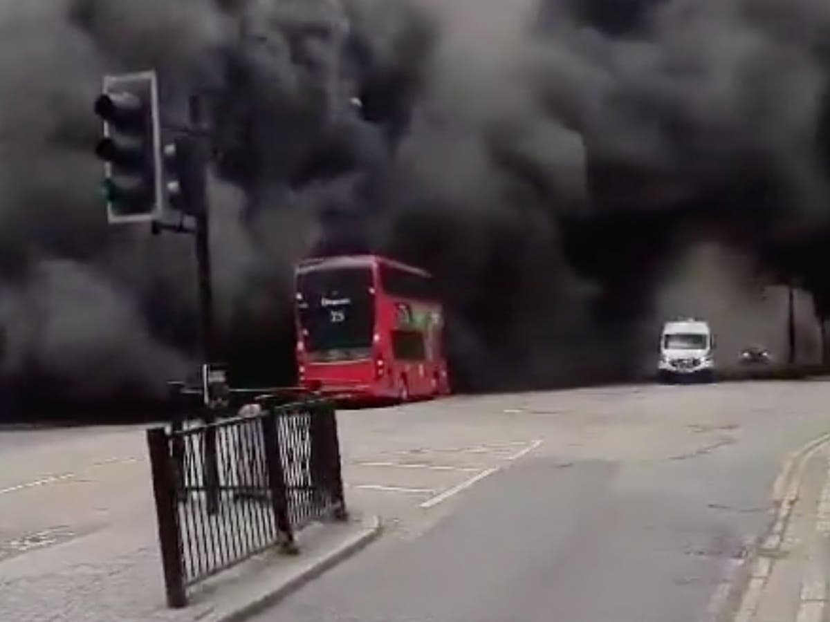 Huge fire rips through East London just metres from busy street festival
