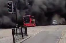 Huge fire rips through East London just metres from busy street festival