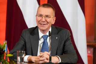 The Latvian president has called for European countries to ‘absolutely’ introduce conscription as well as up defence spending