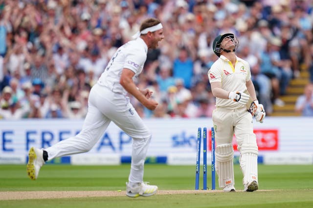 Stuart Broad, left, has dismissed David Warner 17 times (David Davies/PA)