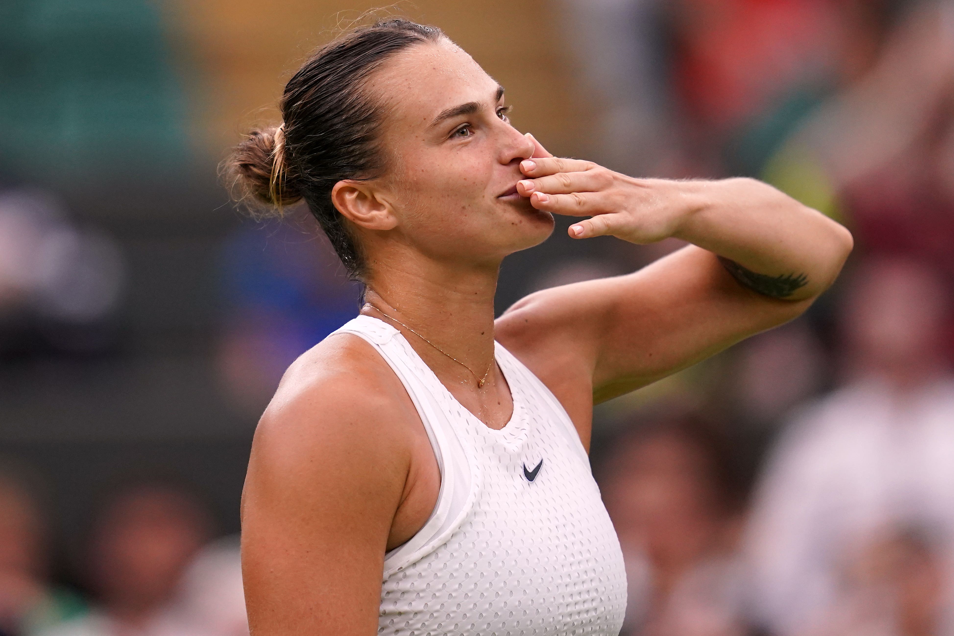 Aryna Sabalenka reached the fourth round with a straight-sets victory (Victoria Jones/PA)