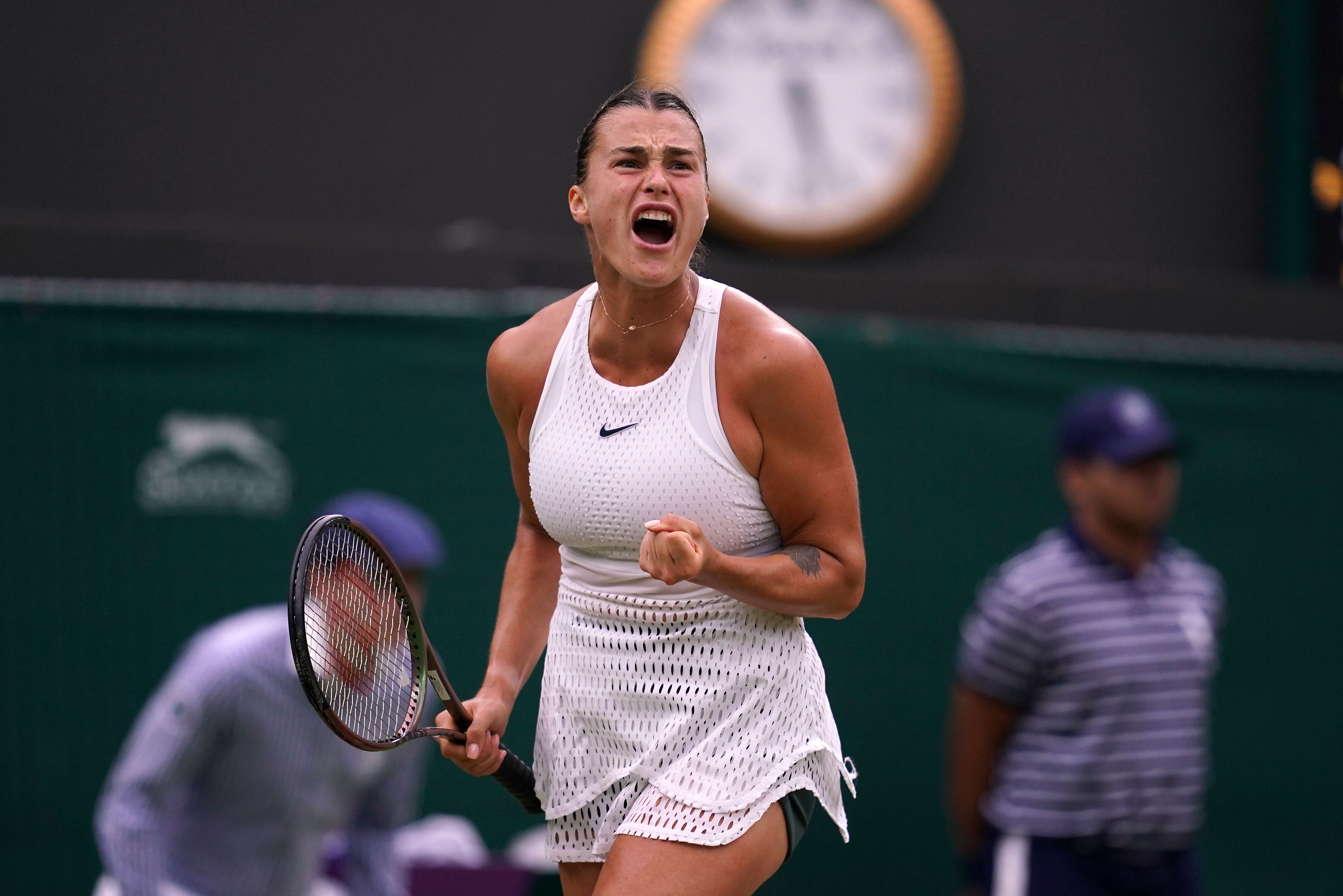 Aryna Sabalenka reached the fourth round of Wimbledon for the second time (Victoria Jones/PA)