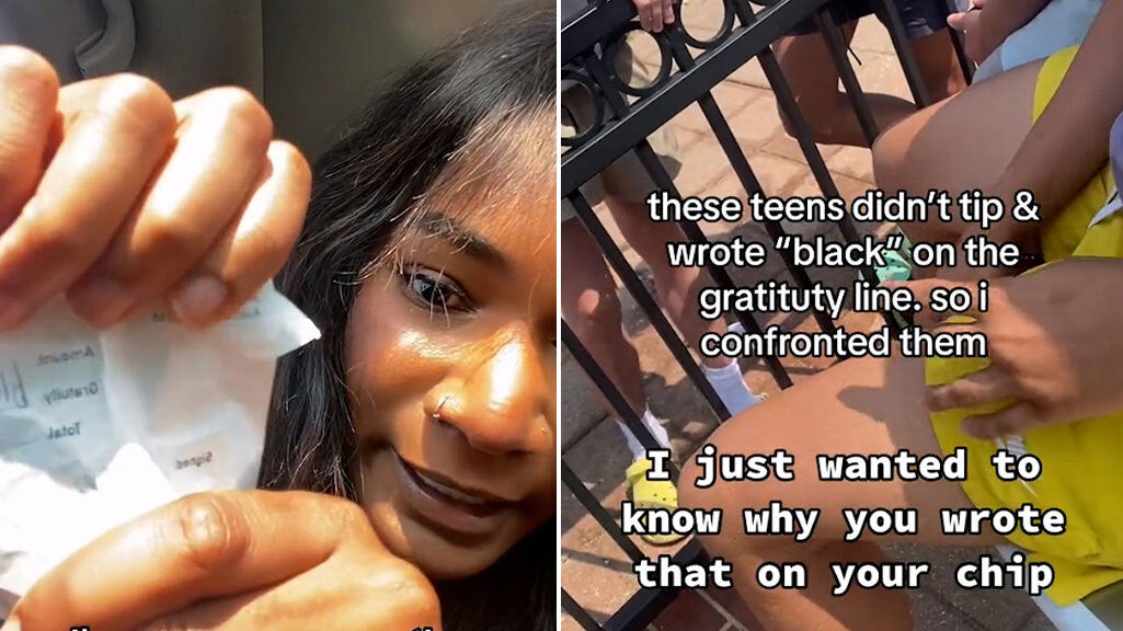 <p>Waitress confronts table who wrote 'black' on receipt instead of leaving a tip</p>