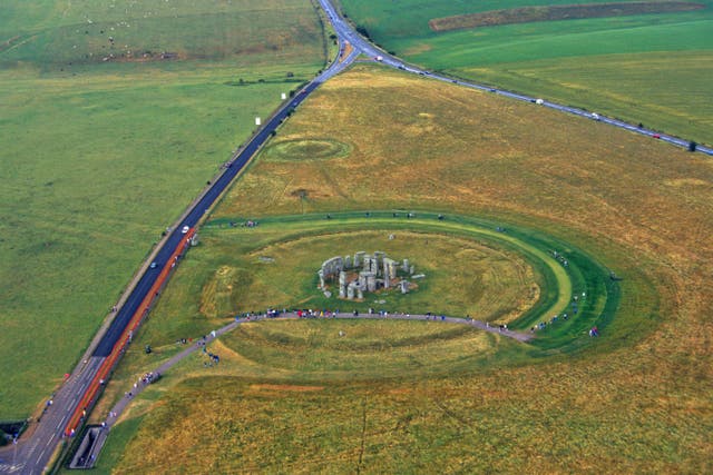 The crash happened on the A303 near Stonehenge in Wiltshire (PA)