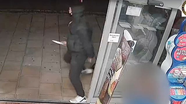 <p>Knifeman lunges at Tesco worker</p>