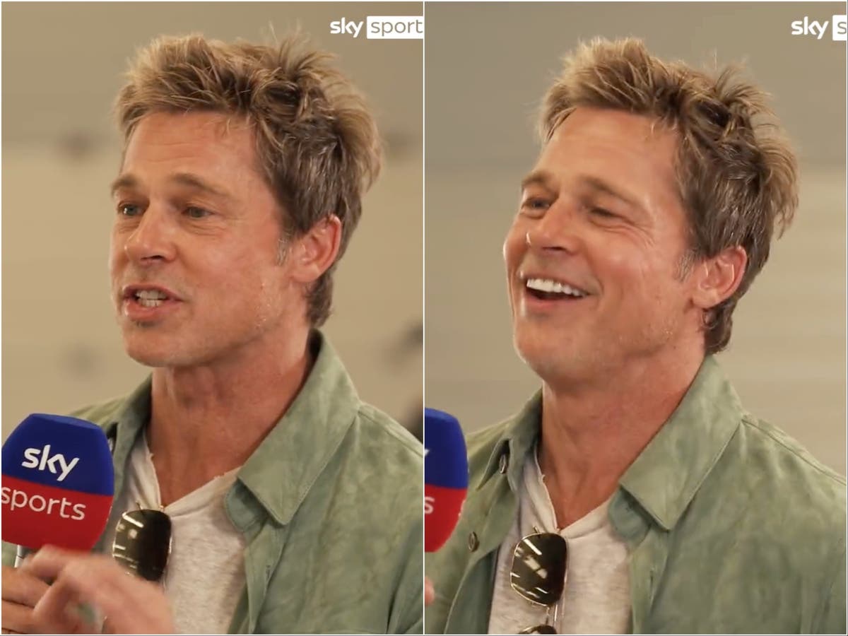 Brad Pitt gives first interview about F1 movie after driving at Silverstone GP