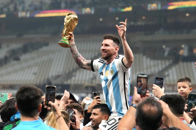 World Cup winner Lionel Messi is joining MLS side Inter Miami, co-owned by David Beckham (Martin Rickett/PA)