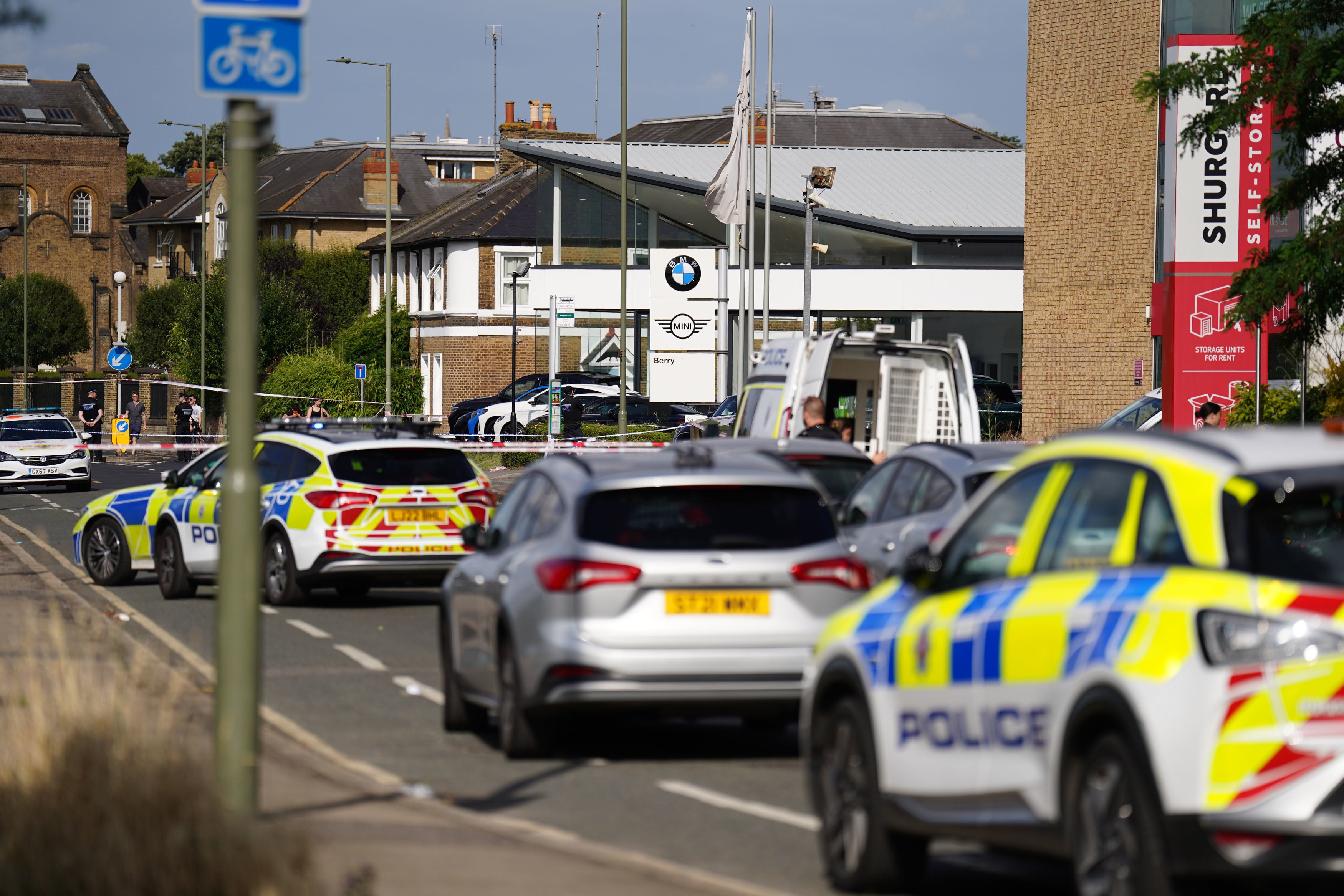 The scene on Portsmouth Road in Long Ditton