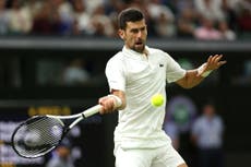 What time will Novak Djokovic play at Wimbledon tomorrow?