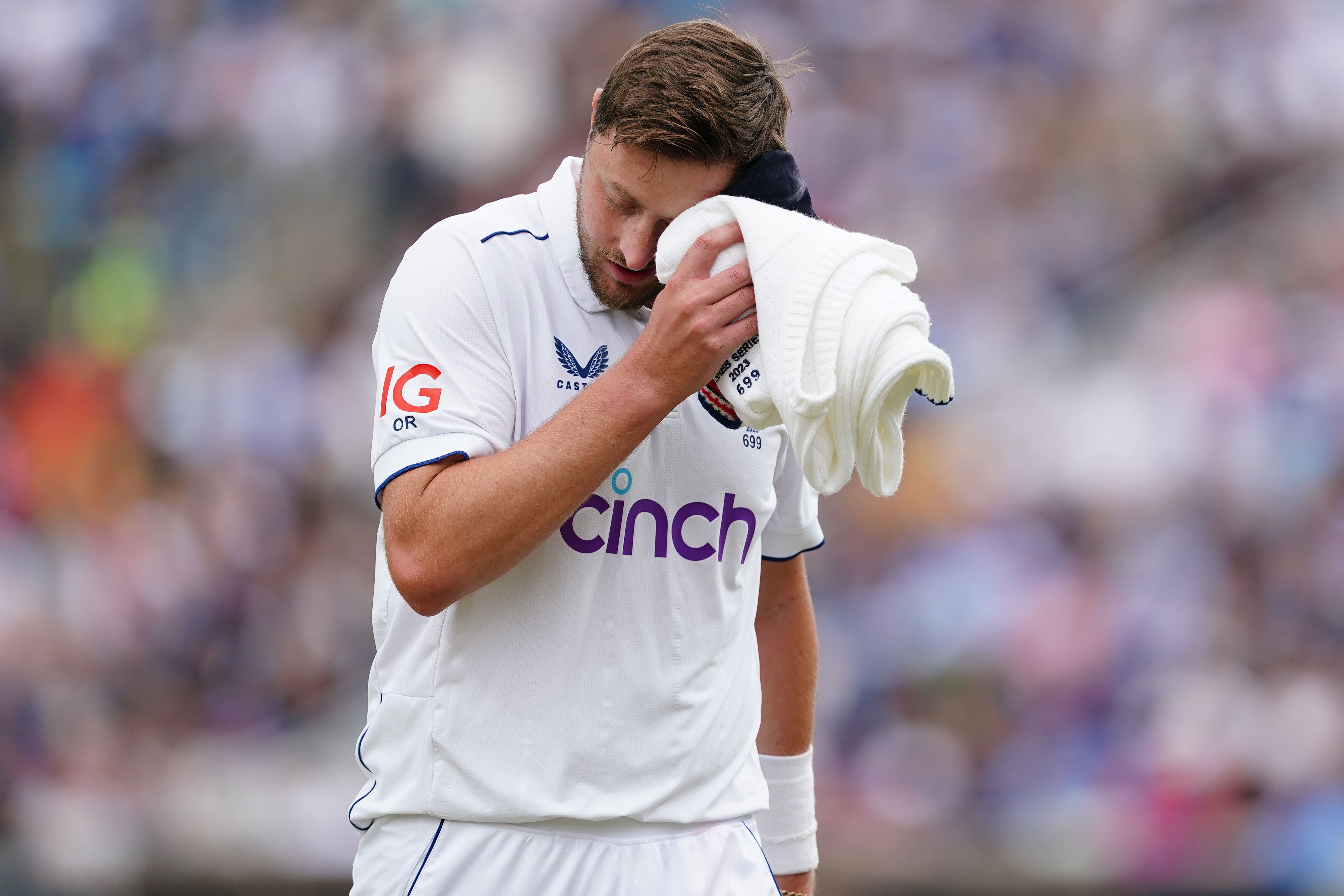 Ollie Robinson struggled with back spasms during the third Ashes Test (Mike Egerton/PA)