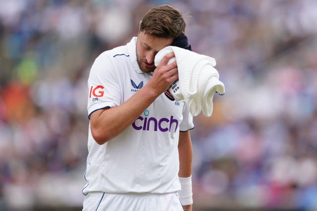 Ollie Robinson struggled with back spasms during the third Ashes Test (Mike Egerton/PA)