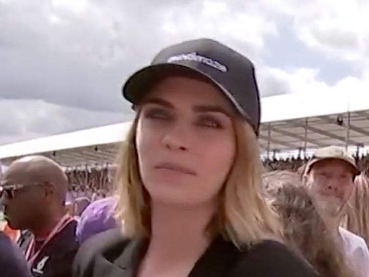 Cara Delevingne refused to be interviewed by F1 commentator Martin Brundle