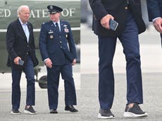 People defend Joe Biden after reporter claims he wore sneakers without socks during trip to UK: ‘Impeach!’