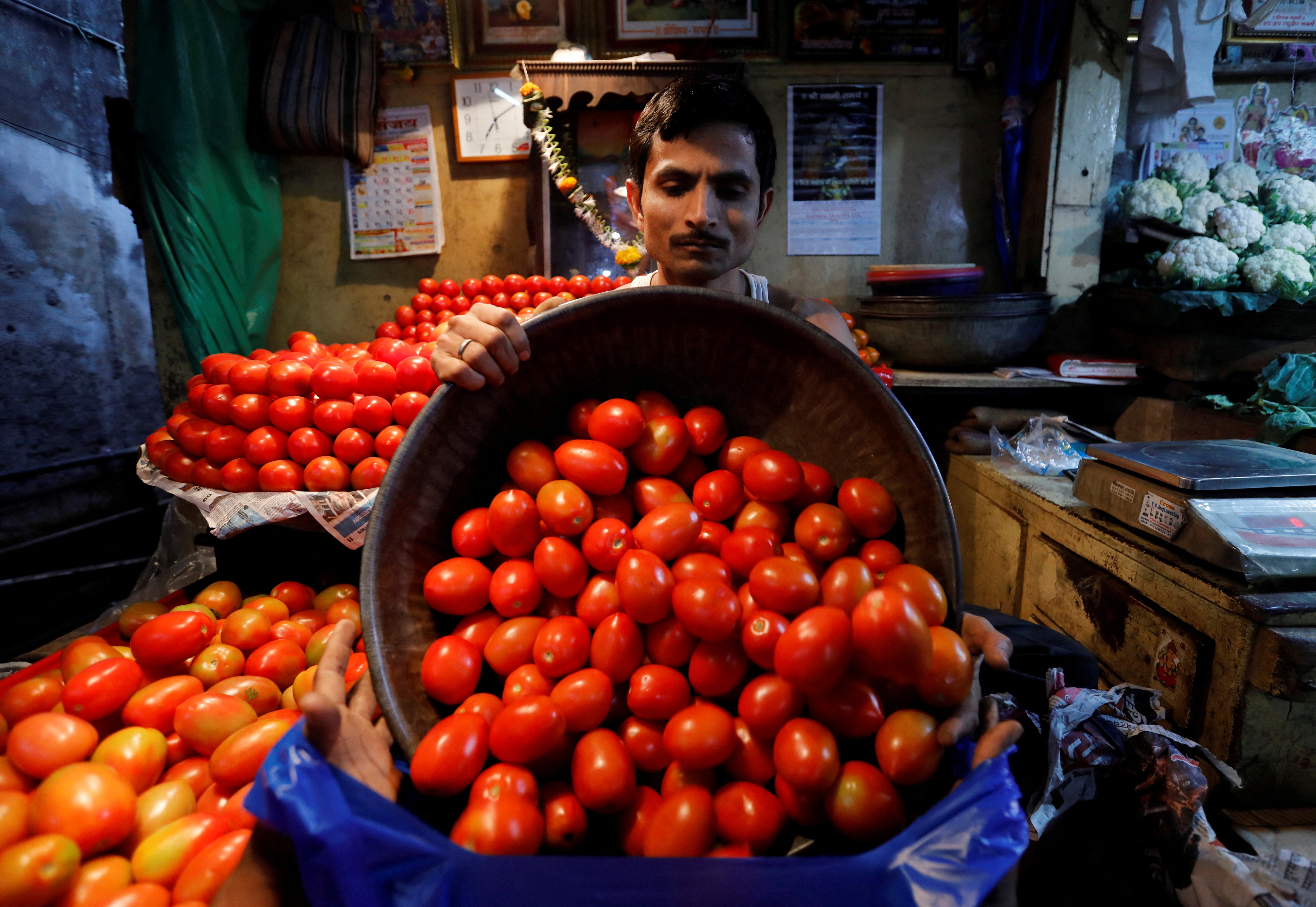 A trader in Mumbai, when supplies were more readily available