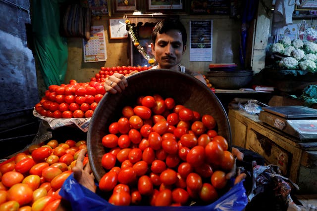 <p>A trader in Mumbai, when supplies were more readily available</p>