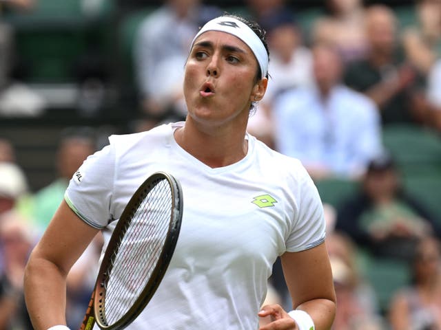 <p>Ons Jabeur demolished former champion Petra Kvitova on Centre Court</p>