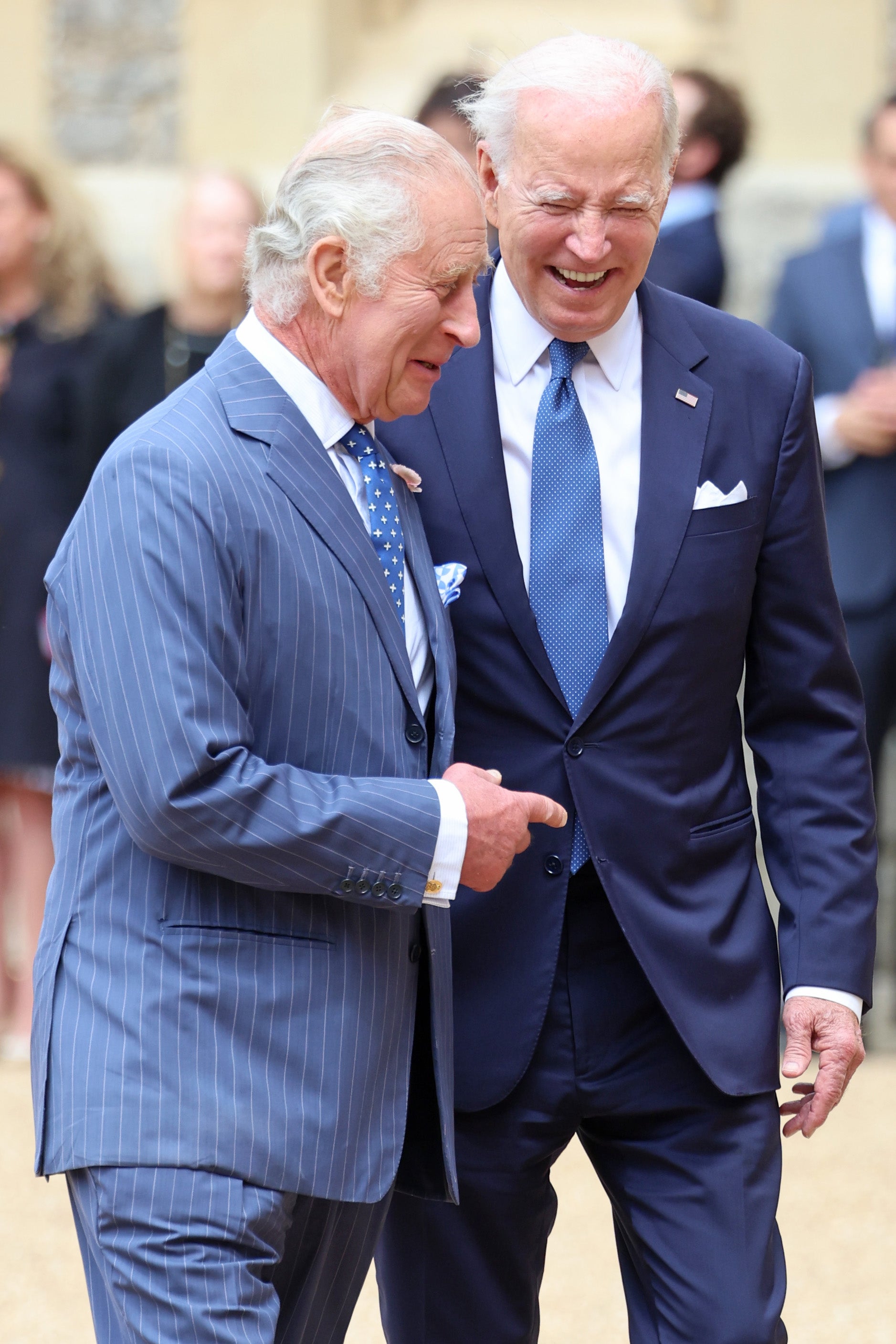 Charles and Biden share a joke at Windsor Castle