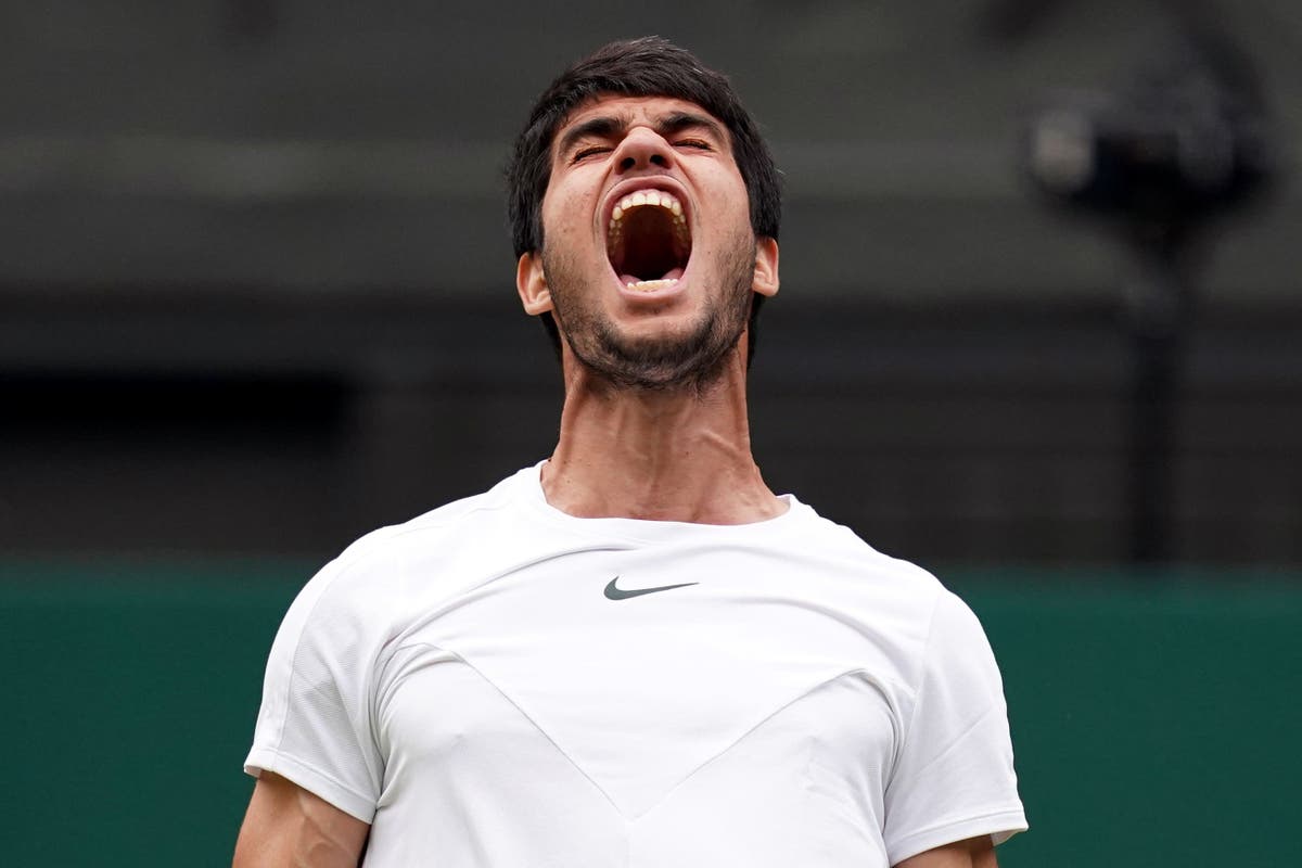 Carlos Alcaraz overcomes biggest Wimbledon test yet to reach the quarter-finals Carlos Alcaraz overcomes biggest Wimbledon test yet to reach the quarter-finals