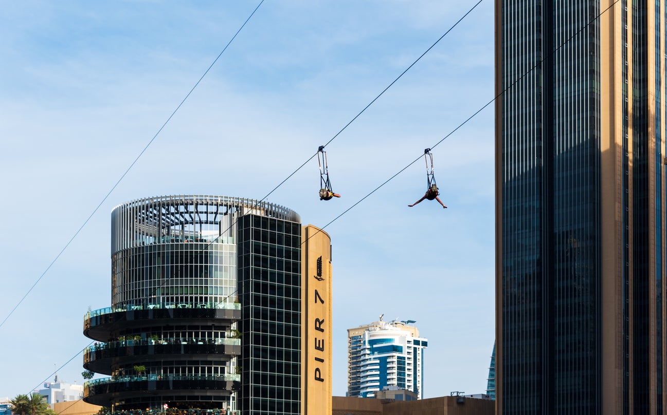 The zip line is one of the highest in the world
