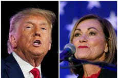 Republican presidential candidates jump to defend Iowa governor from Trump attacks