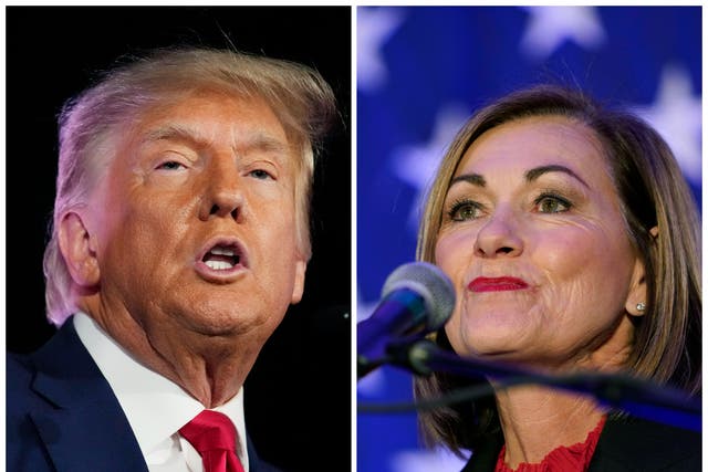 <p>Donald Trump publicly criticised Iowa governor Kim Reynolds for refusing to endorse a candidate</p>