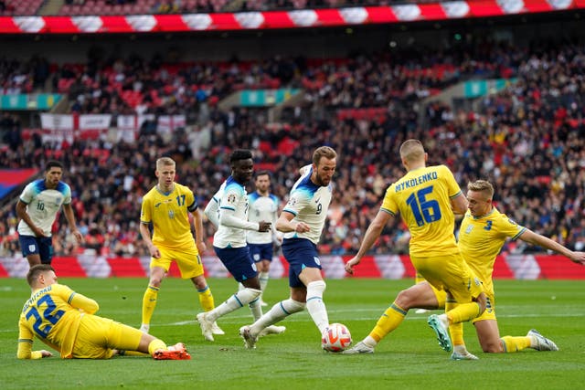 England play Ukraine again in Euro 2024 qualifying (Nick Potts/PA)