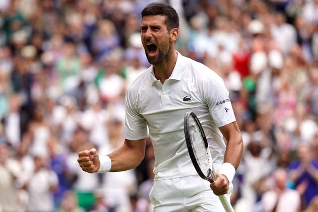 Novak Djokovic is through to another Wimbledon semi-final (Adam Davy/PA)