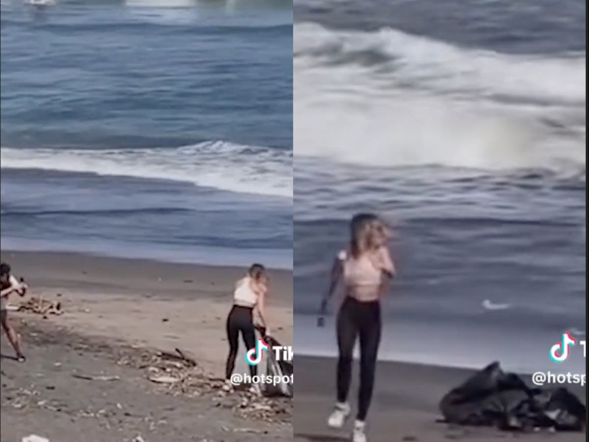 Influencer exposed for filming a beach clean-up in Bali and leaving trash bags behind