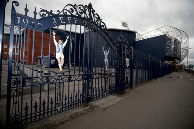 A view of the Jeff Astle Gates outside The Hawthorns (Nick Potts/PA)