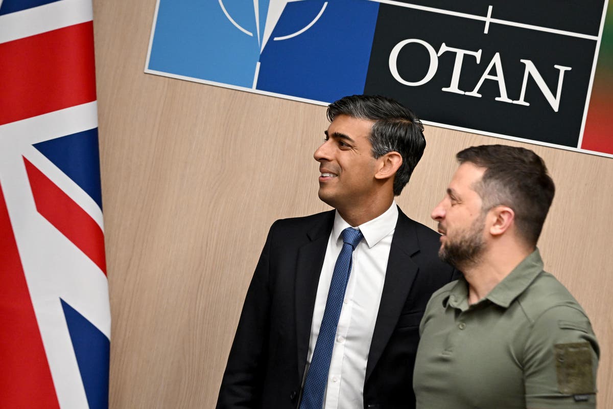&lsquo;You belong in Nato&rsquo; Rishi Sunak tells Ukrainian leader Volodymyr Zelensky