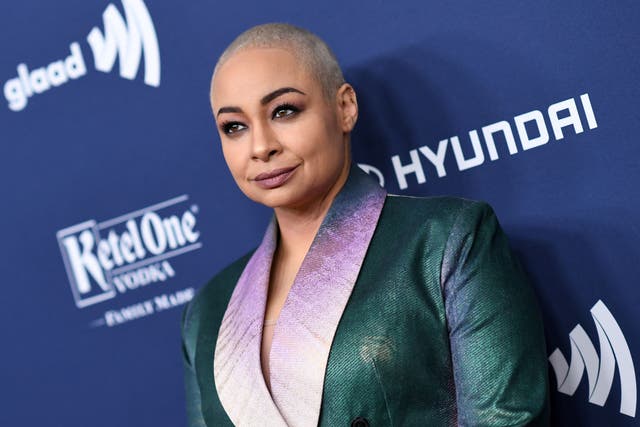 <p>Raven-Symone arrives for the 34th annual GLAAD awards at the Beverly Hilton hotel in Beverly Hills, California, on March 30, 2023</p>