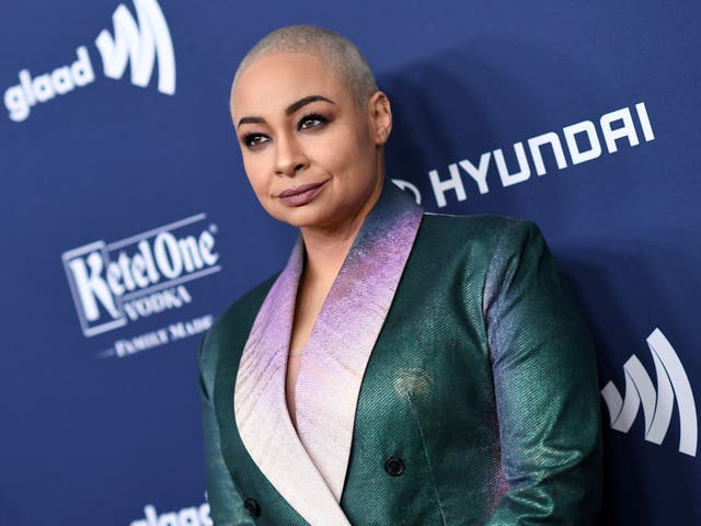<p>Raven-Symone arrives for the 34th annual GLAAD awards at the Beverly Hilton hotel in Beverly Hills, California, on March 30, 2023</p>