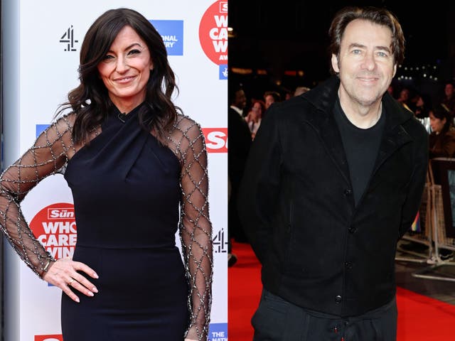 <p>Davina McCall (left) praises Jonathan Ross for being ‘the nicest man and an ally to women’</p>