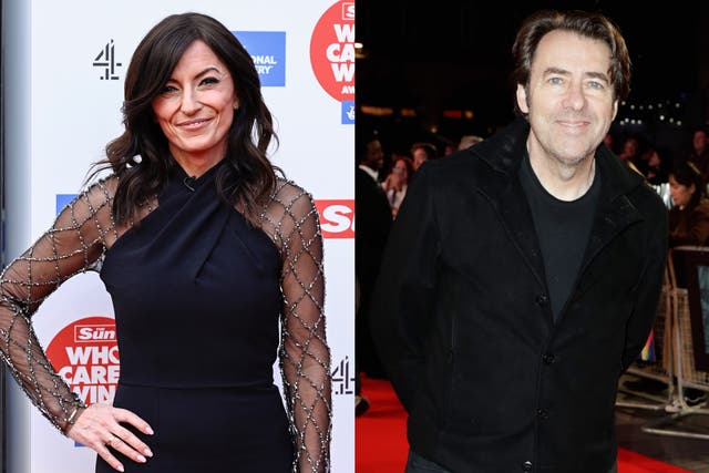 <p>Davina McCall (left) praises Jonathan Ross for being ‘the nicest man and an ally to women’</p>
