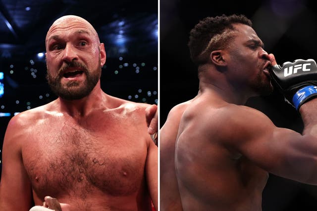 <p>Tyson Fury (left) will box ex-UFC heavyweight champion Francis Ngannou</p>