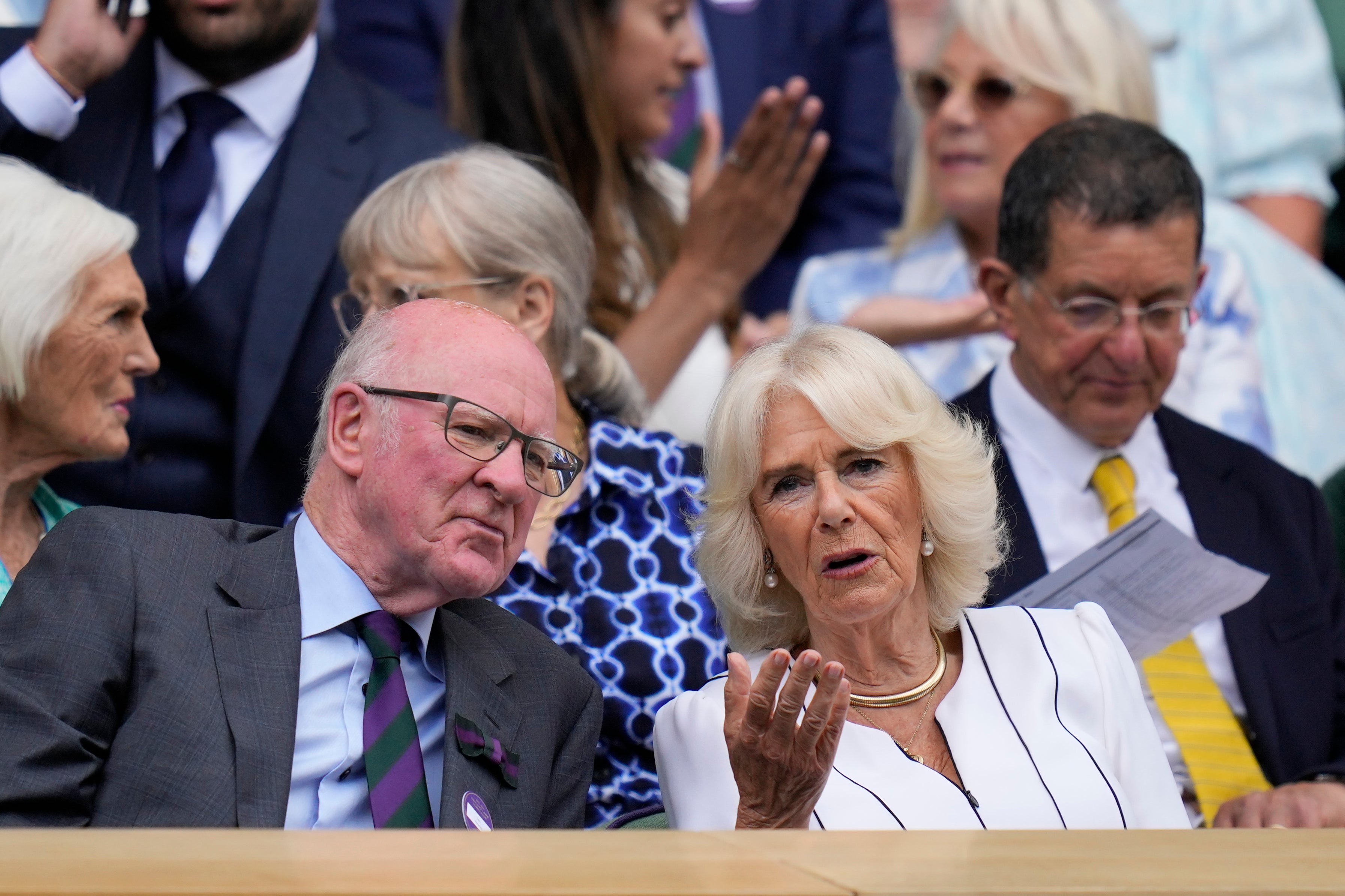Queen Camilla arrives at Wimbledon