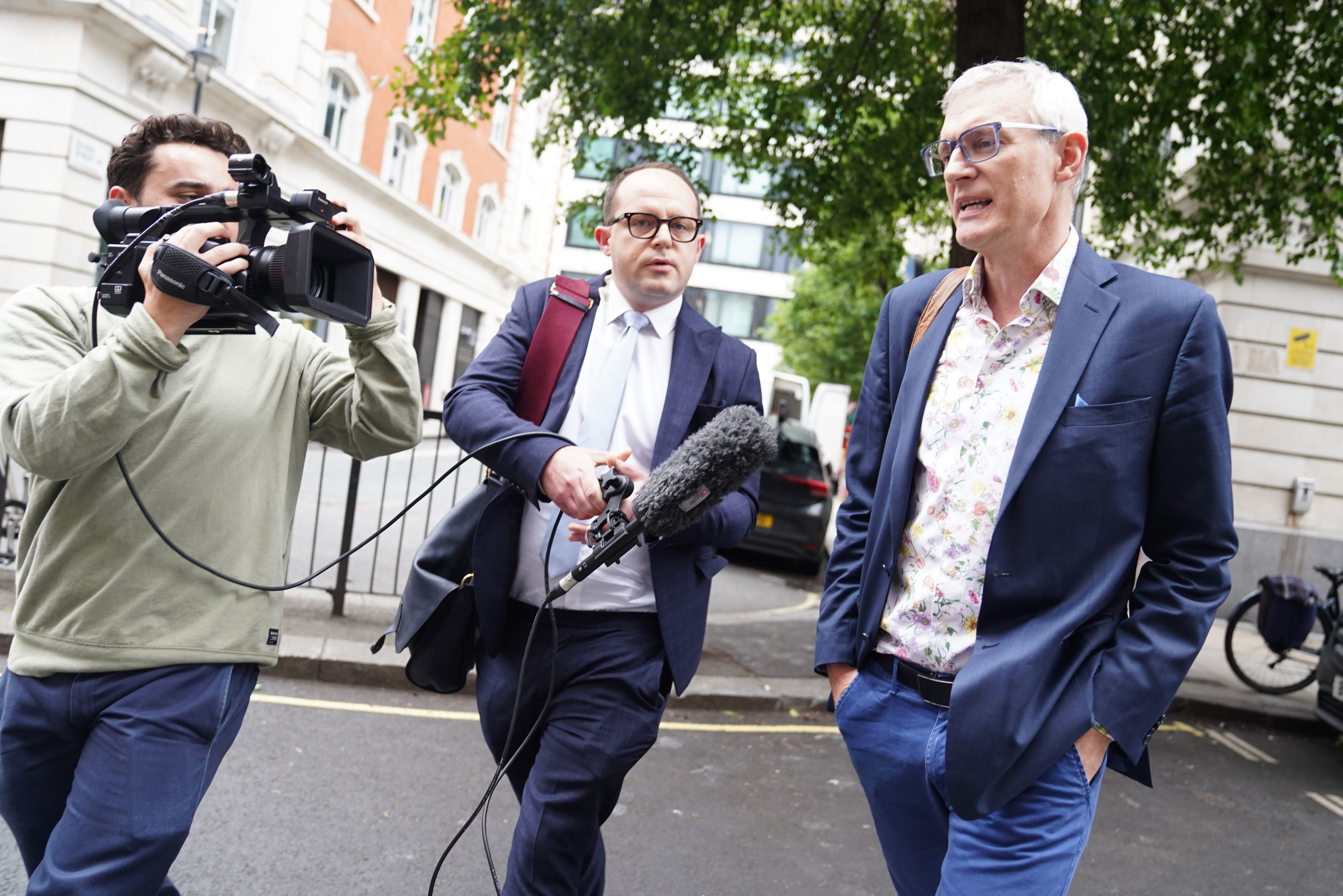 Jeremy Vine speaks to the media as he calls on the presenter to ‘come forward’