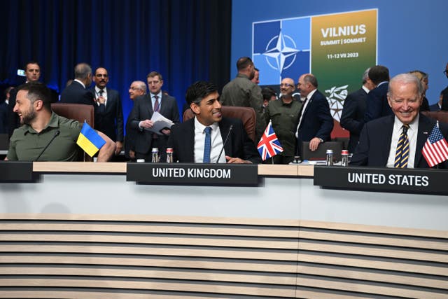 The UK and US are among the countries pledging continued support for Ukraine (Paul Ellis/PA)