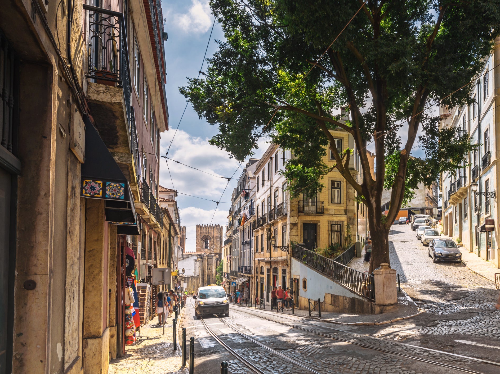 <p>The Alfama district is a maze of cobbled streets </p>