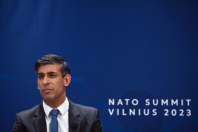 Prime Minister Rishi Sunak distanced himself from his Defence Secretary’s comments (Paul Ellis/PA)