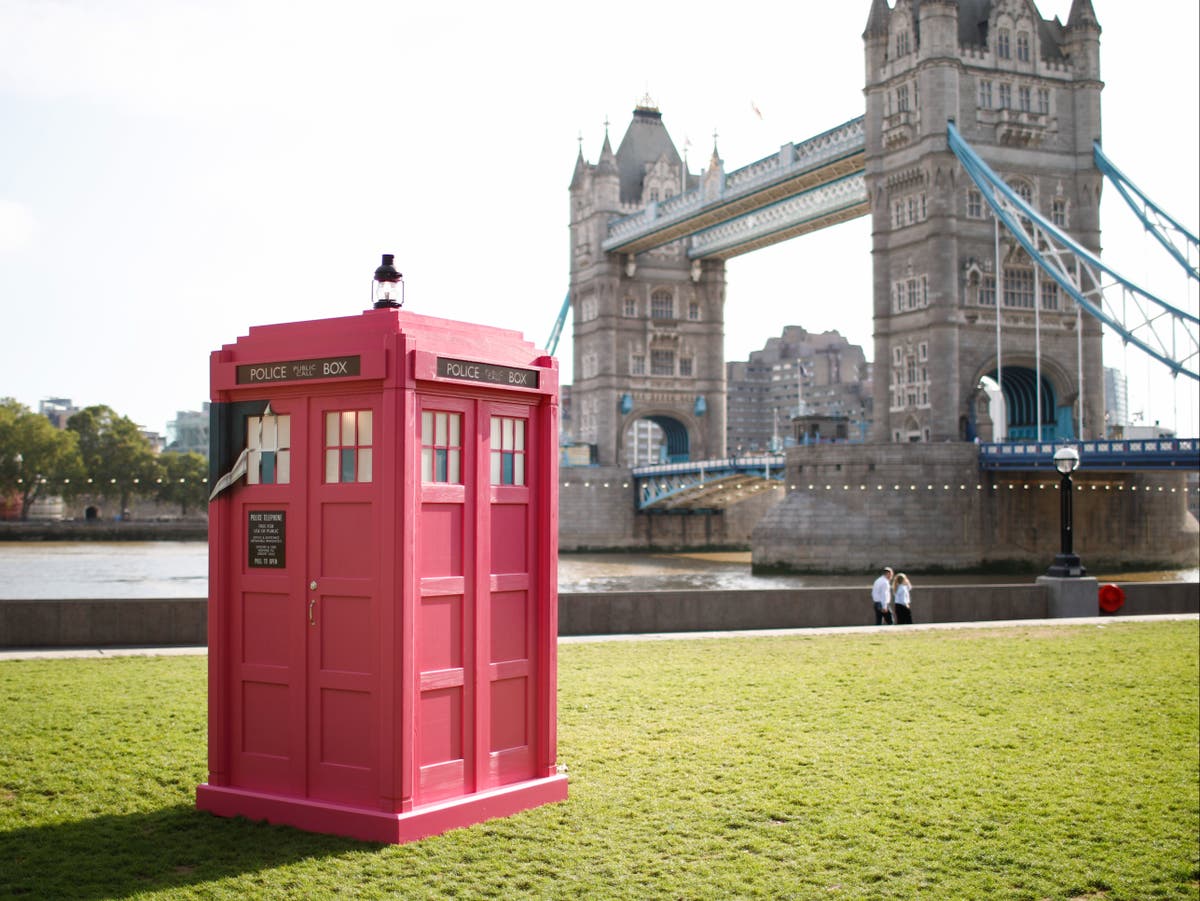 Doctor Who’s Tardis gets a Barbie makeover as pink police box materialises in London
