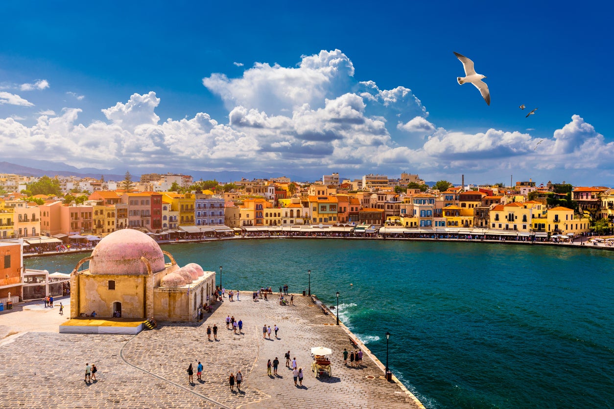 <p>A view over Chania’s Venetian-style harbour</p>