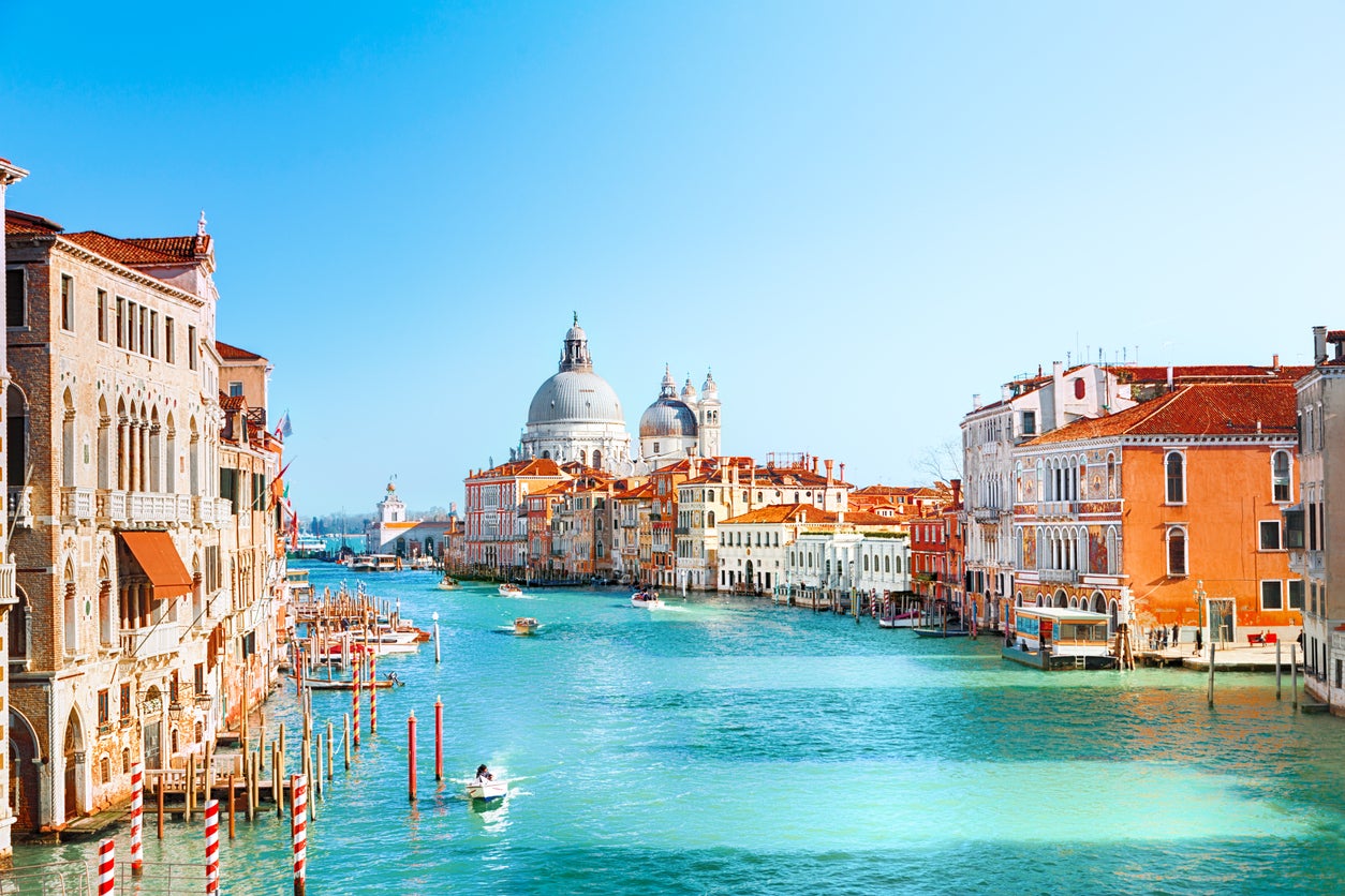 <p>A view of the Grand Canal and Basilica Santa Maria in Venice</p>
