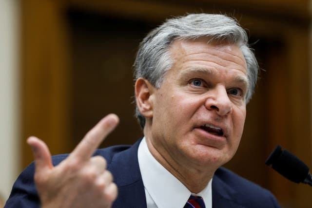 <p>FBI Director Christopher Wray testifies before a House Judiciary Committee hearing</p>