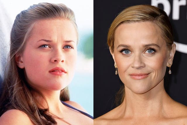 <p>Reese Witherspoon in ‘Fear’ (left)</p>