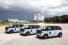 Nasa unveils special ‘astrovans’ for moon-bound Artemis astronauts as homage to agency’s history