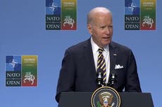 Biden slips-up and calls Zelensky ‘Volodymyr’ in Nato summit gaffe