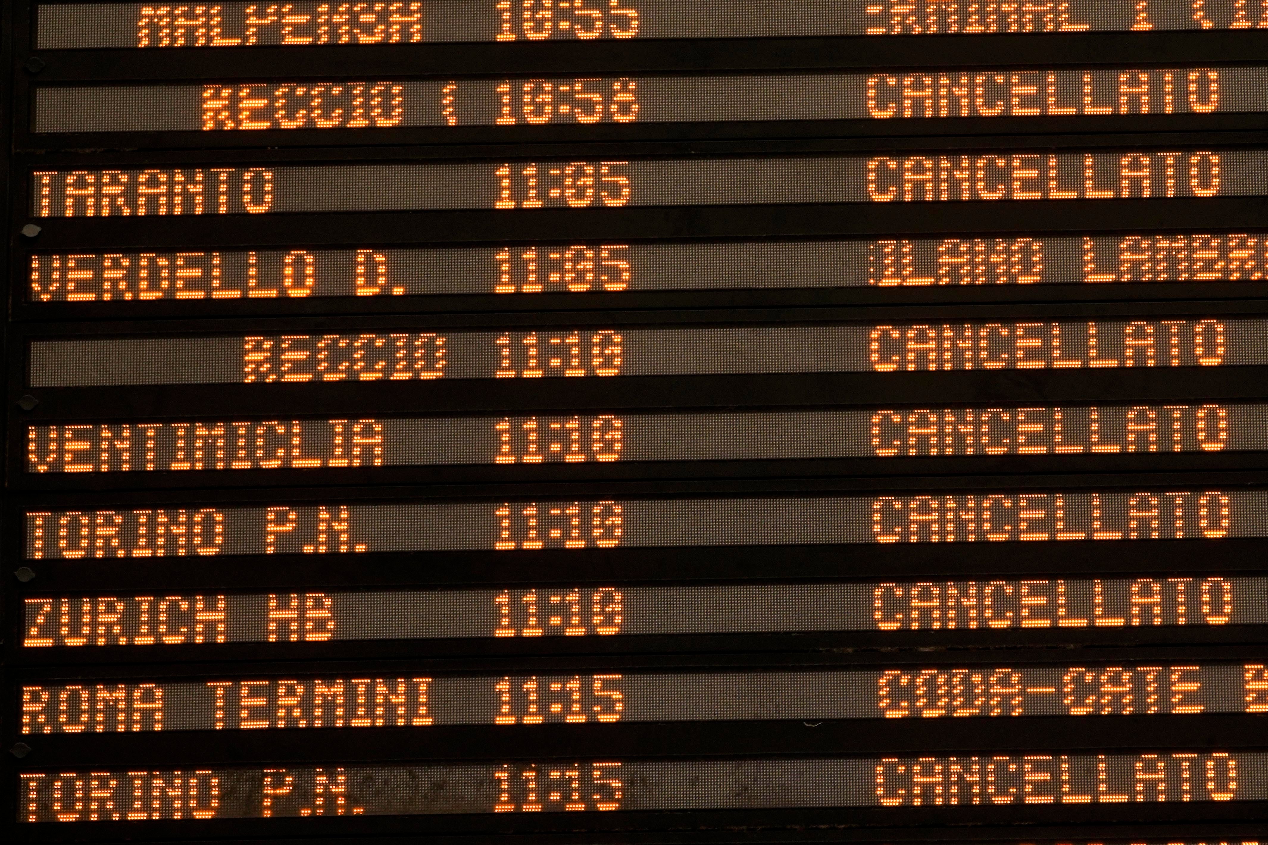 Italy Train Strike