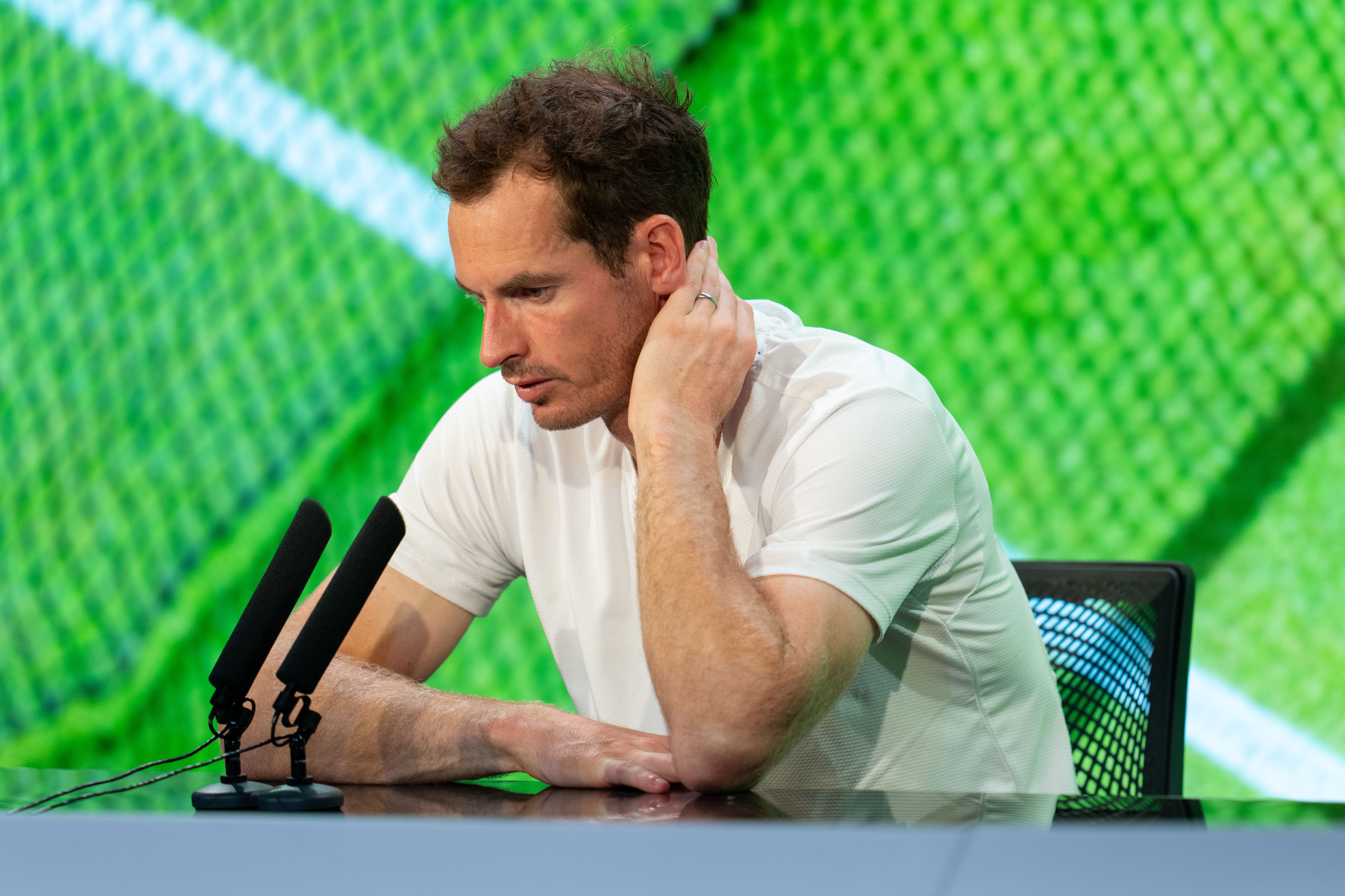 Andy Murray suffered a second-round exit at Wimbledon against Stefanos Tsitsipas